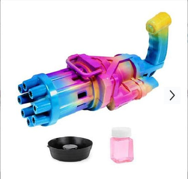 BubbleBlaster | Espectáculo mágico de burbujas - Pistola automática Gatling de burbujas para diversión de juego sin fin